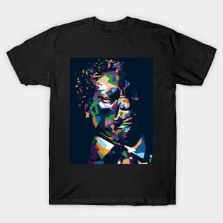 Abstract geometric king of blues in WPAP T-Shirt